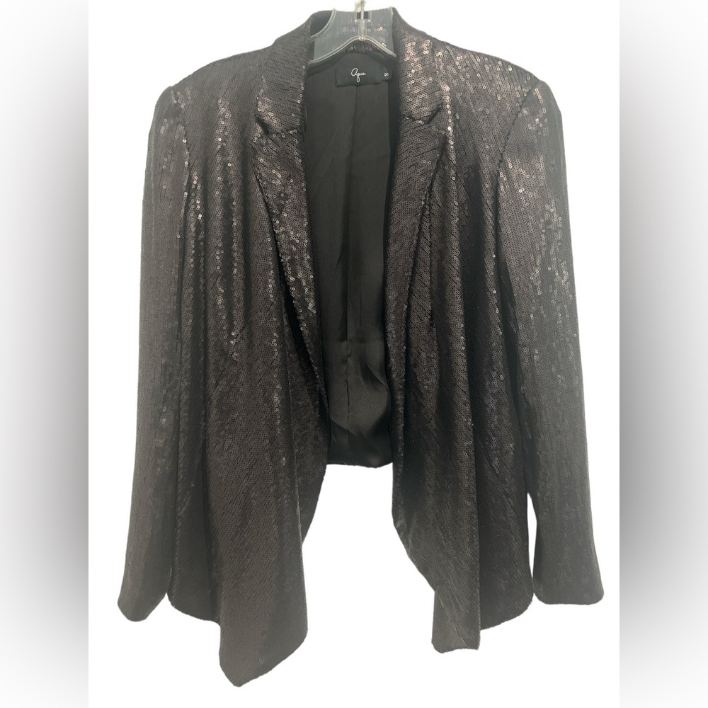 Aqua Black Sequined Blazer
